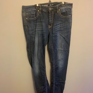warehouse one blue skinny jeans sz 32